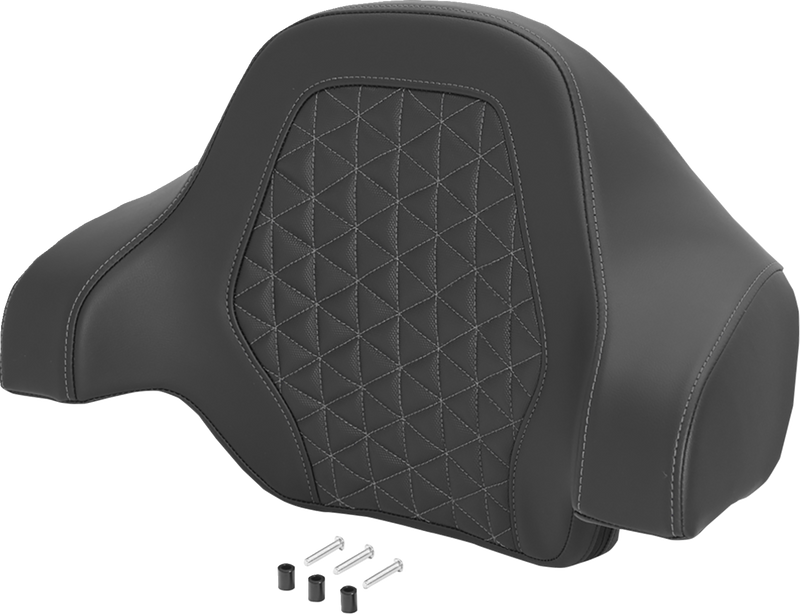 SADDLEMEN Deluxe Tour Pack Sissy Bar Pad - Tri Gripper - Gray 071021102