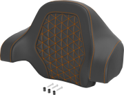 SADDLEMEN Deluxe Tour Pack Sissy Bar Pad - Tri Gripper - Orange 071021103