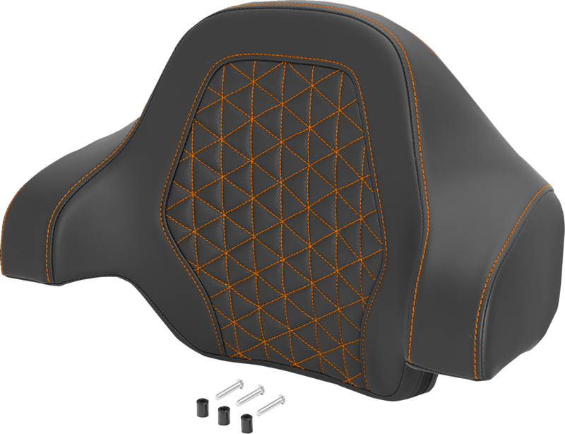 SADDLEMEN Deluxe Tour Pack Sissy Bar Pad - Tri Gripper - Orange 071021103