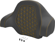 SADDLEMEN Deluxe Tour Pack Sissy Bar Pad - Tri Gripper - Gold 071021107