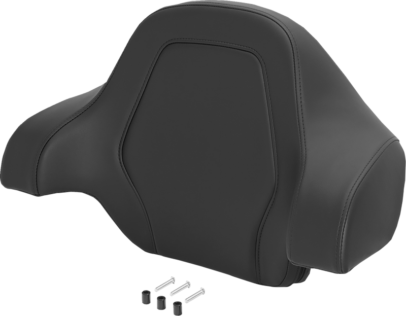 SADDLEMEN Deluxe Tour Pack Sissy Bar Pad - Plain - Black 071018800