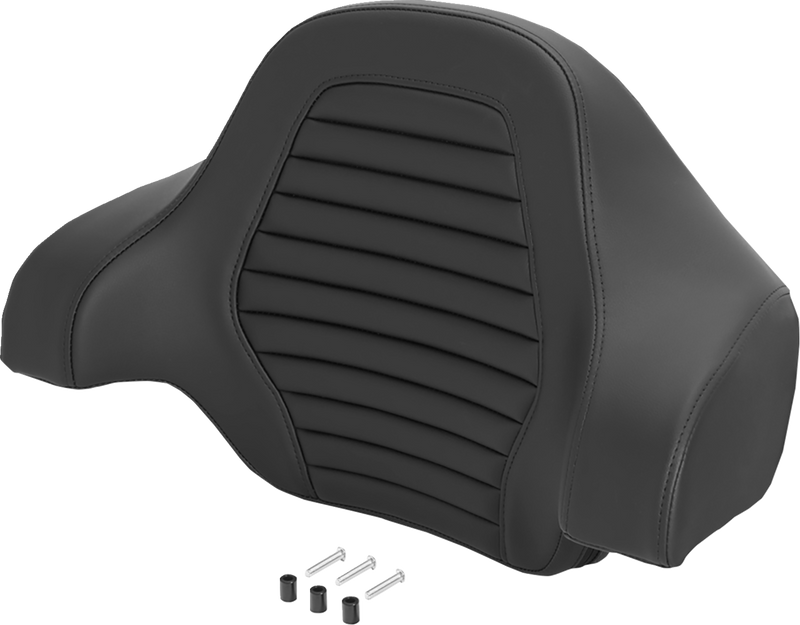 SADDLEMEN Deluxe Tour Pack Sissy Bar Pad - Tuck 'n Roll - Black 071020300