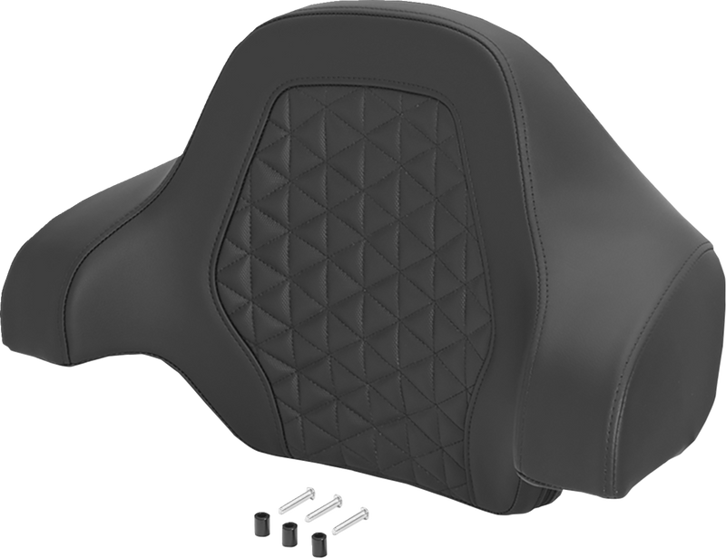 SADDLEMEN Deluxe Tour Pack Sissy Bar Pad - Tri Gripper - Black 071021100
