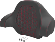 SADDLEMEN Deluxe Tour Pack Sissy Bar Pad - Tri Gripper - Red 071021104