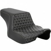 SADDLEMEN Step-Up Seat - Front Honeycomb - Touring '23.5-UP - Silver