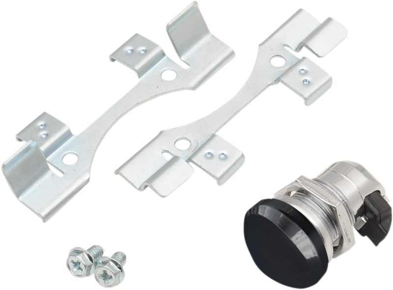 DRAG SPECIALTIES Replacement Fuel Door Push Button Latch Kit - Gloss Black