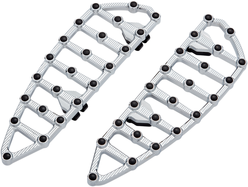 ARLEN NESS MX Billet Driver Floorboards - Chrome