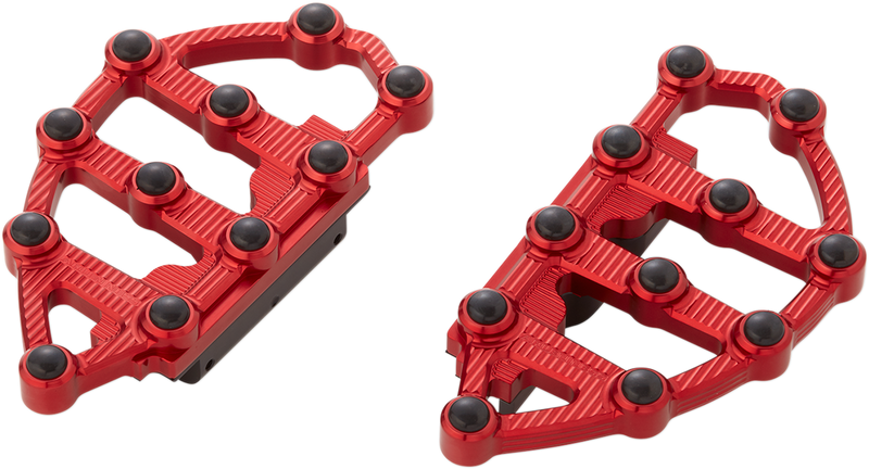 ARLEN NESS MX Passenger Floorboards - Red - 1999-2020 TOURING, SOFTAIL MODELS