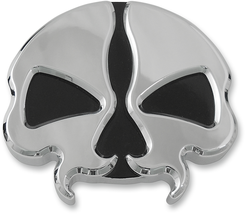 DRAG SPECIALTIES Vented Split Skull Screw-In Gas Cap - Chrome