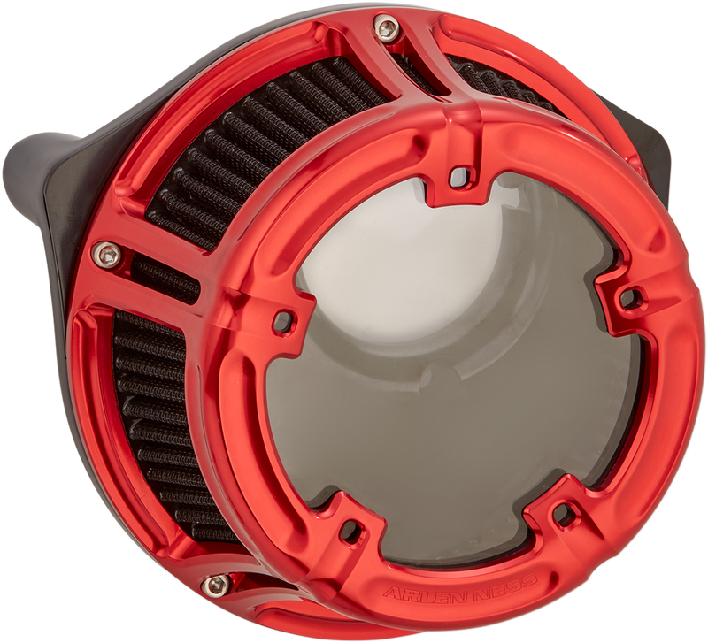 ARLEN NESS Method Clear Series Air Cleaner - Red Anodized