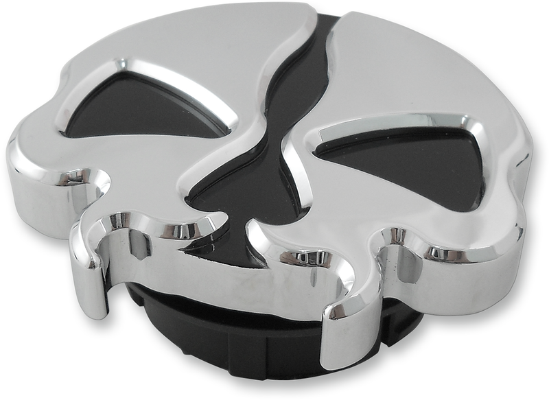 DRAG SPECIALTIES Dummy Split Skull Gas Cap - Chrome