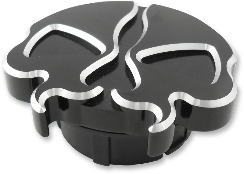 DRAG SPECIALTIES Dummy Split Skull Gas Cap - Black