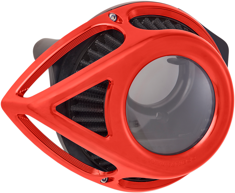 ARLEN NESS Tear Series Clear Air Cleaner Kit - Red Anodized