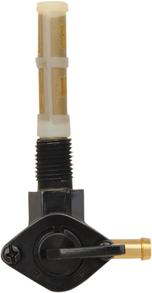 DRAG SPECIALTIES Fuel Petcock - 90 Degree - Gloss Black - 1/4" NPT