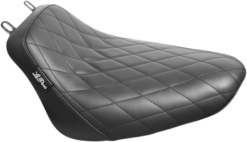 LE PERA Bare Bones Solo Seat - Diamond Stitch - Black - Softail '18-'23