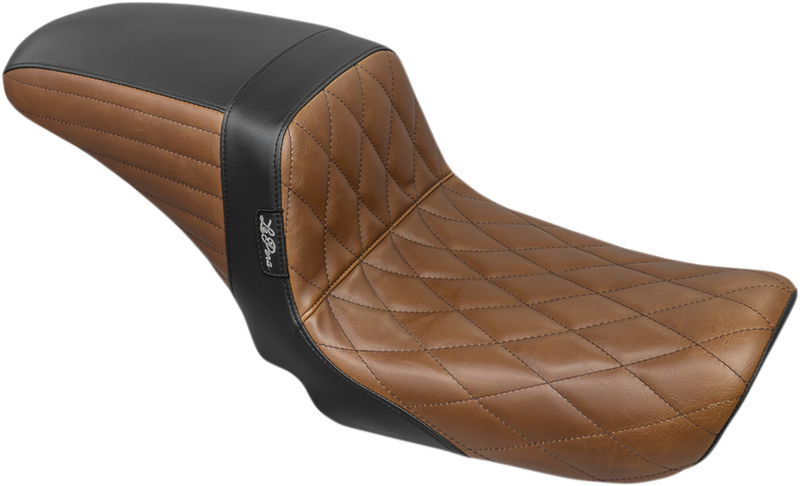 LE PERA Kickflip Seat - Diamond - Black/Brown - Dyna '06-'17