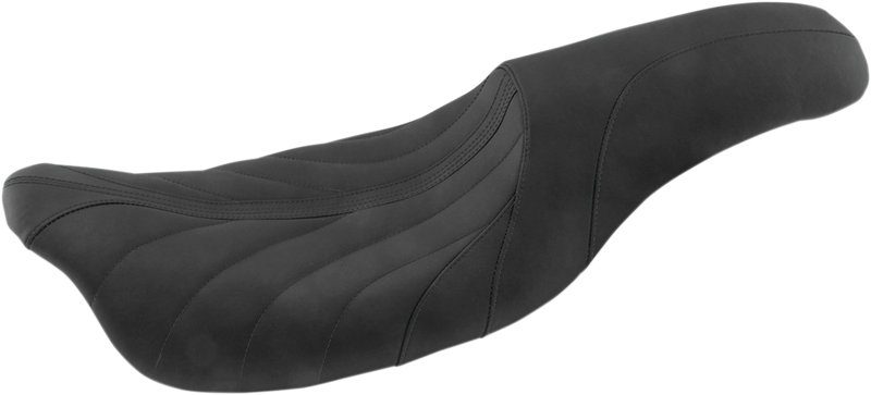 MUSTANG Revere Journey Gravity One-Piece 2-Up Seat - Black Stitch - Touring '08-'21