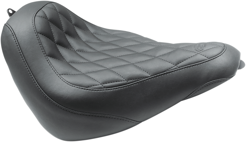 MUSTANG Wide Tripper™ Solo Seat - Diamond Stitch - Black - Softail '18-'21