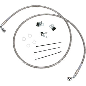 DRAG SPECIALTIES Extended Length Stainless Steel Brake Line Kit - Front - 6" - FLST '00-'06