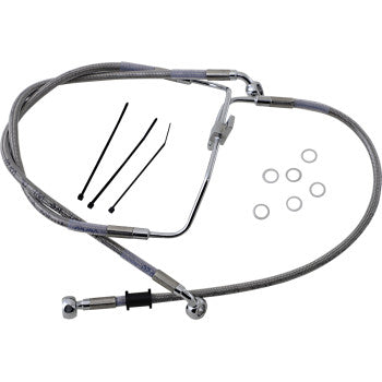 DRAG SPECIALTIES Standard Length Stainless Steel Brake Line Kit - Front (Lower/Upper) - FXD '08-'17