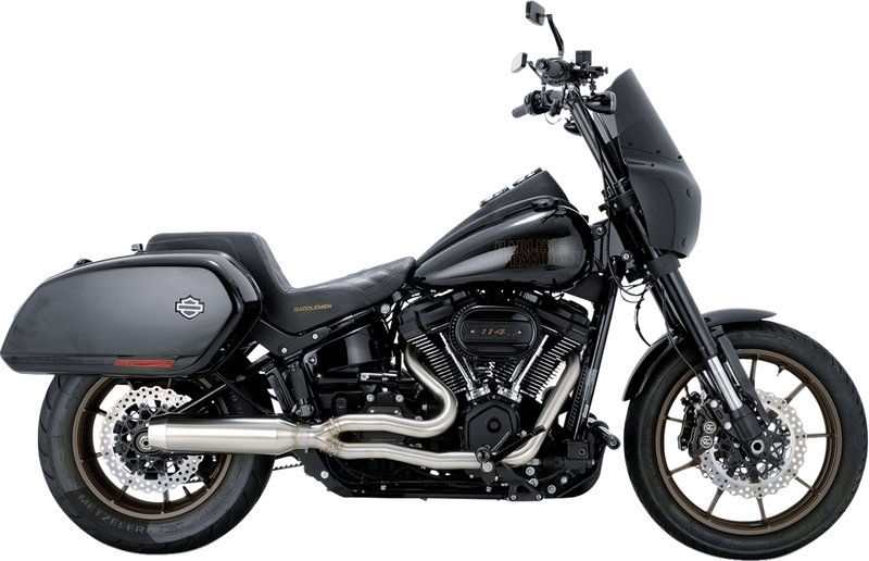 VANCE & HINES 2-into-1 Gaslighter Exhaust System - Brushed - M8 Softail 27349