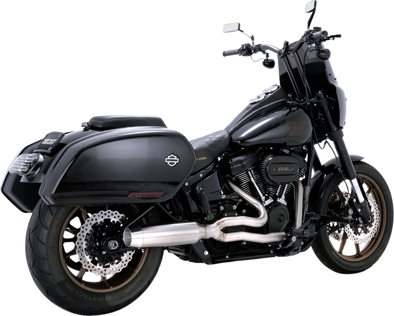 VANCE & HINES 2-into-1 Gaslighter Exhaust System - Brushed - M8 Softail 27349