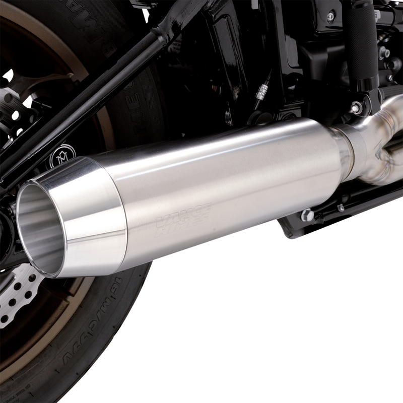 VANCE & HINES 2-into-1 Gaslighter Exhaust System - Brushed - M8 Softail 27349