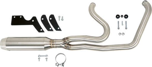 VANCE & HINES 2-into-1 Gaslighter Exhaust System - Brushed - M8 Softail 27349