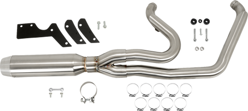 VANCE & HINES 2-into-1 Gaslighter Exhaust System - Brushed - M8 Softail 27348