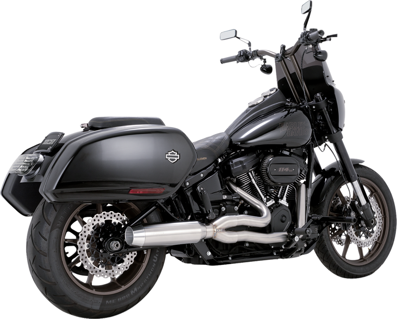 VANCE & HINES 2-into-1 Gaslighter Exhaust System - Brushed - M8 Softail 27348