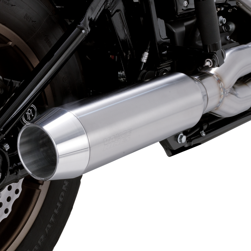 VANCE & HINES 2-into-1 Gaslighter Exhaust System - Brushed - M8 Softail 27348