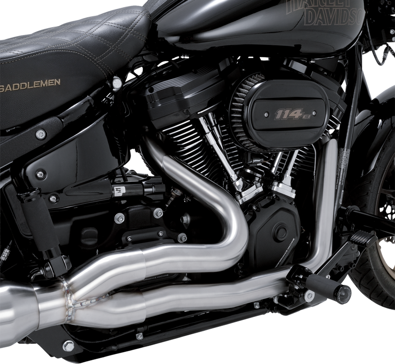 VANCE & HINES 2-into-1 Gaslighter Exhaust System - Brushed - M8 Softail 27348