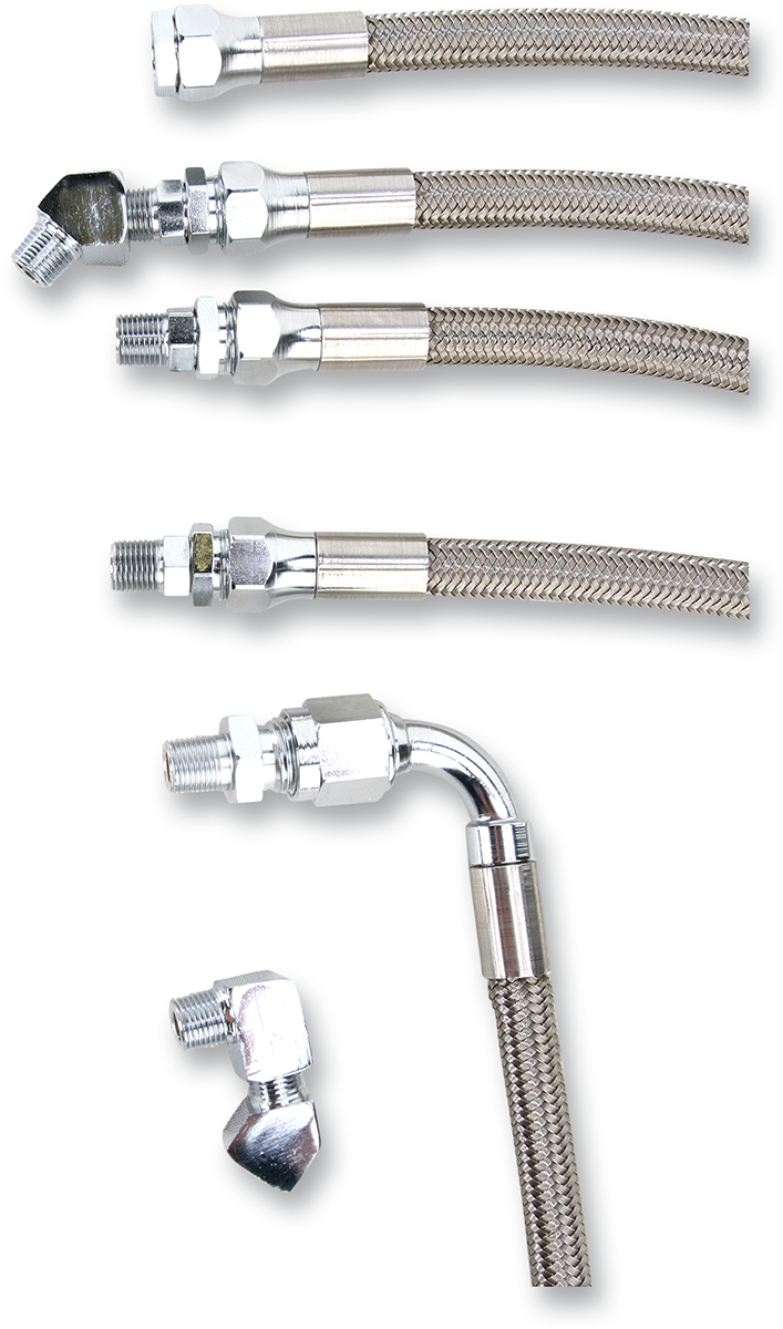 DRAG SPECIALTIES Oil Line Kit - Stainless Steel - FXR '91-'94