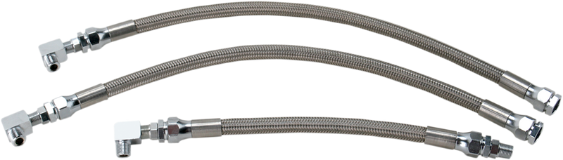 DRAG SPECIALTIES Oil Line Kit - Stainless Steel - Dyna