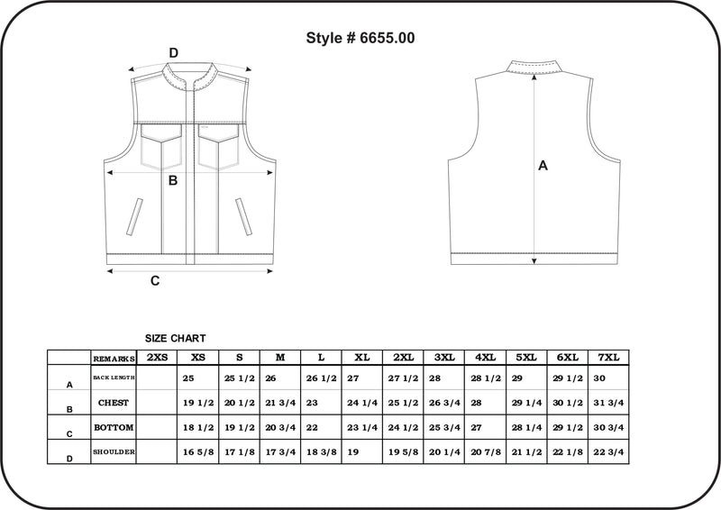 UNIK LEATHER - Mens SOA Style Club Vest