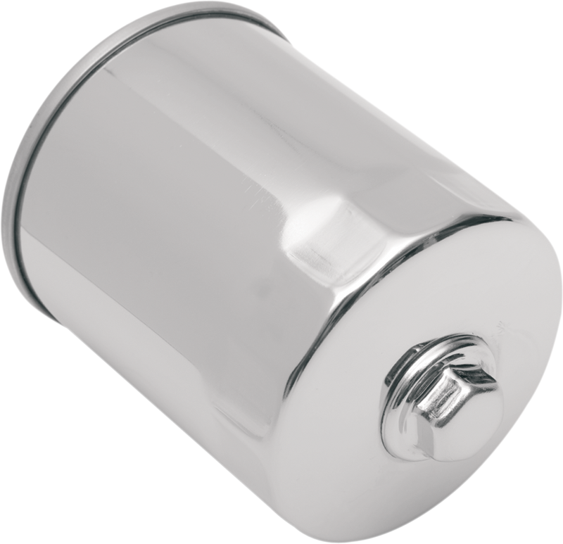 DRAG SPECIALTIES Spin-On Magnetic Ring Oil Filter with Nut - Chrome - 3-1/4"