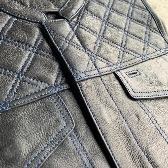 Blue DIamond - Mens Premium Leather Vest