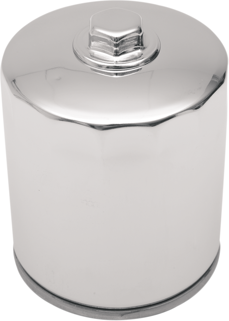 DRAG SPECIALTIES Spin-On Magnetic Ring Oil Filter with Nut - Chrome - 3-1/4"