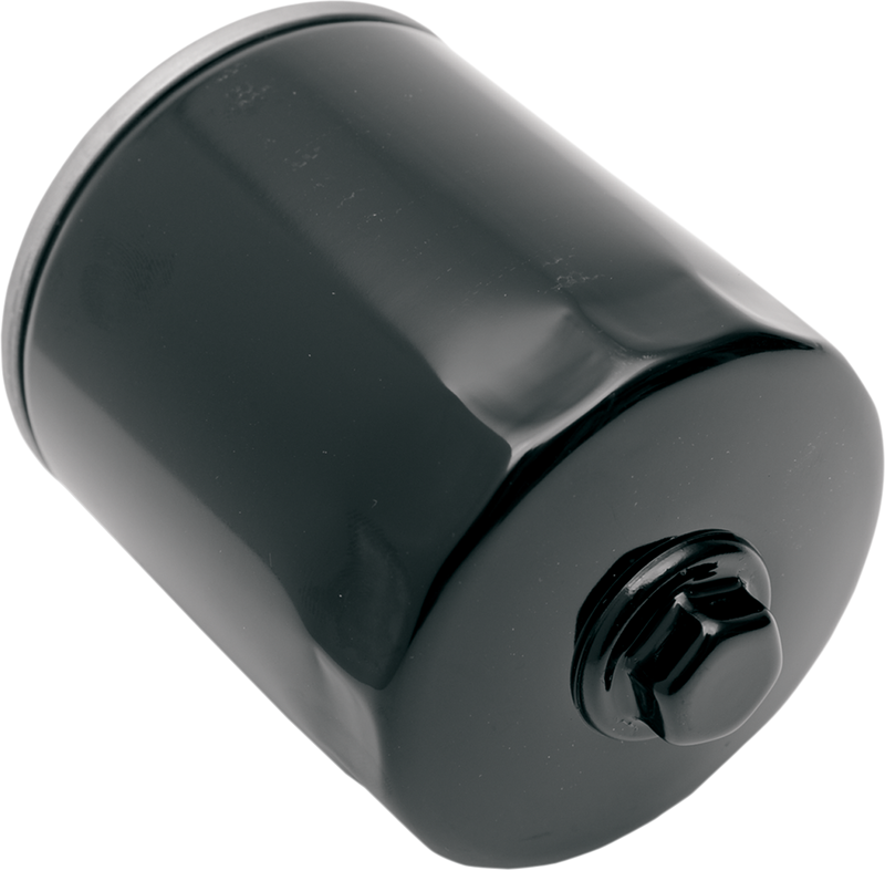 DRAG SPECIALTIES Spin-On Oil Filter with Nut - Black - Twin Cam / M8