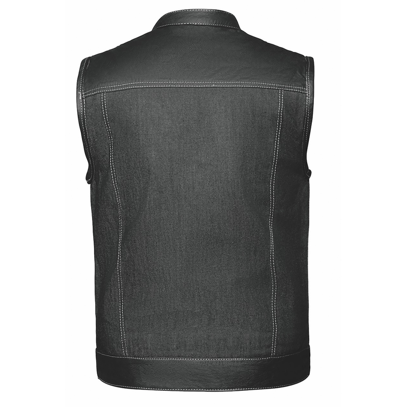  Featuring four exterior pockets, two inside concealed carry pockets, a zip snap main closure, antique brass hardware, and a one-panel back, this vest provides both practicality and unique aesthetic appeal.
