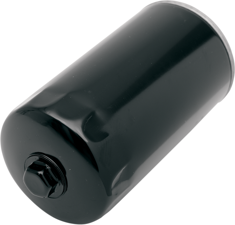 DRAG SPECIALTIES Spin-On Oil Filter with Nut - Black - Dyna