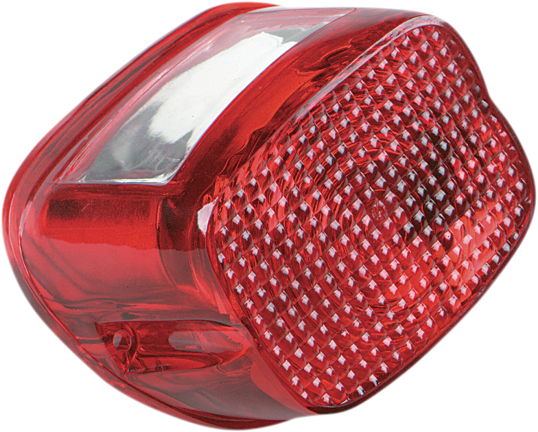 DRAG SPECIALTIES Replacement Taillight Lens with Top Tag Window - Red