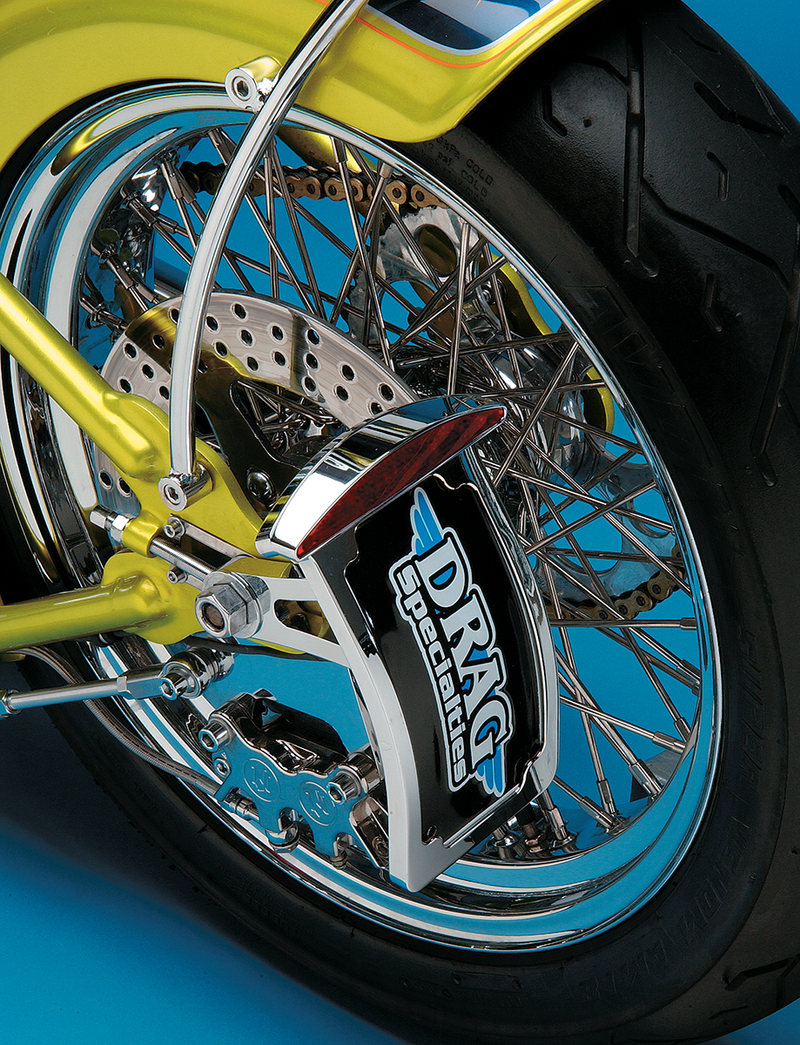 DRAG SPECIALTIES Side Mount Taillight/License Plate Mount - Curved Vertical - Half-Moon