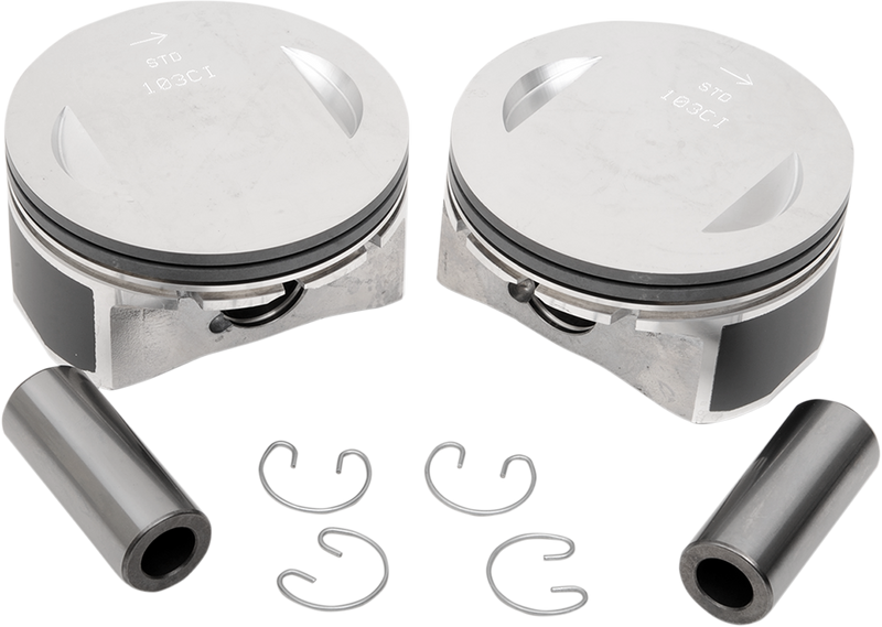 DRAG SPECIALTIES Replacement Aluminum 9.6:1 Piston Set - Bore Oversize +.010" - Twin Cam