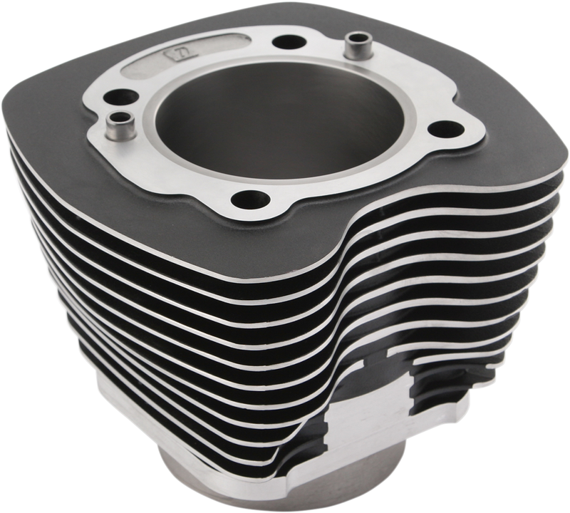 DRAG SPECIALTIES Replacement Cylinder Black with Highlighted Fins - TC88 - 3.75"