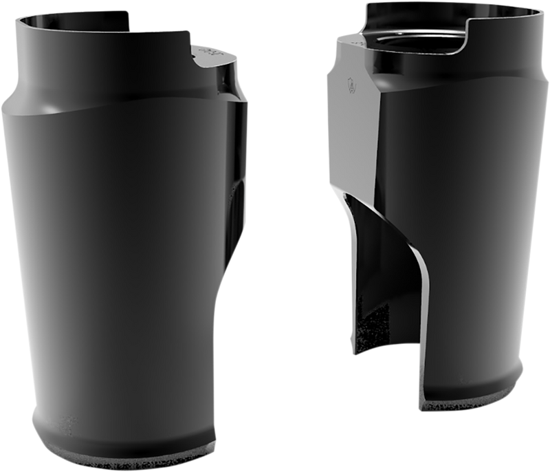 ARLEN NESS Fat Tire Fork Boot Cover - Black Anodized - Smooth - '99-'13 FLT