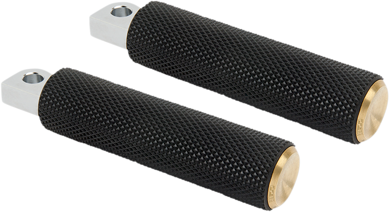 ARLEN NESS Passenger Knurled Footpegs - 2018-2025 SOFTAIL MODELS - Brass