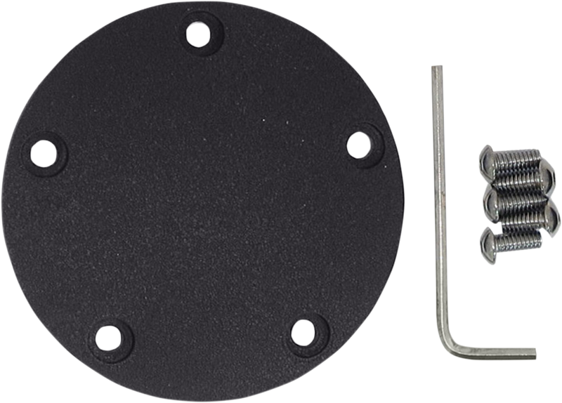 DRAG SPECIALTIES Replacement Spherical Radius 5-Hole Points Cover - Wrinkle Black - Twin Cam '99-'17