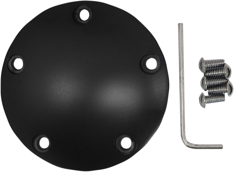 DRAG SPECIALTIES Replacement Spherical Radius 5-Hole Points Cover - Flat Black - Twin Cam '99-'17