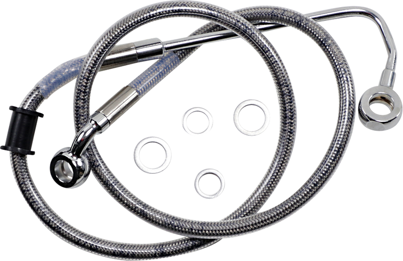 DRAG SPECIALTIES Standard Length Stainless Steel Brake Line Kit - Front (Upper) - FLSTN '15-'17